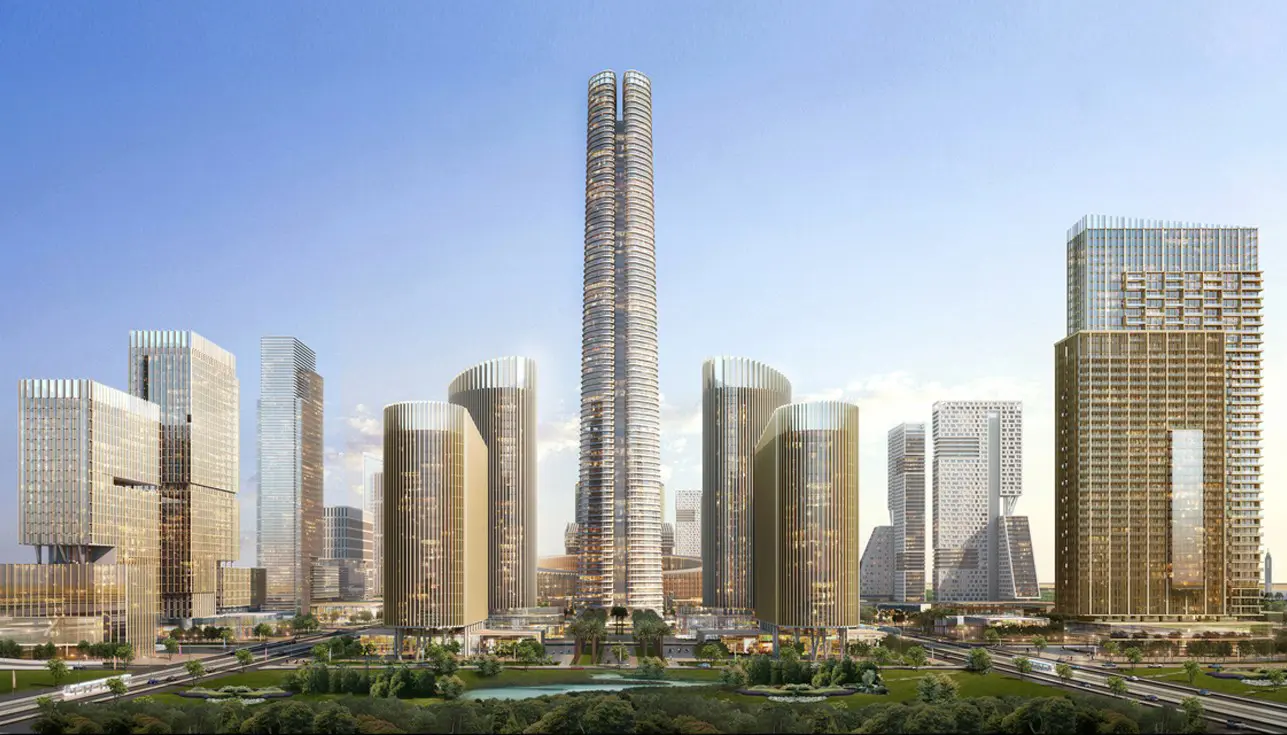 View of the New Administrative Capital showcasing modern infrastructure and vibrant community spaces