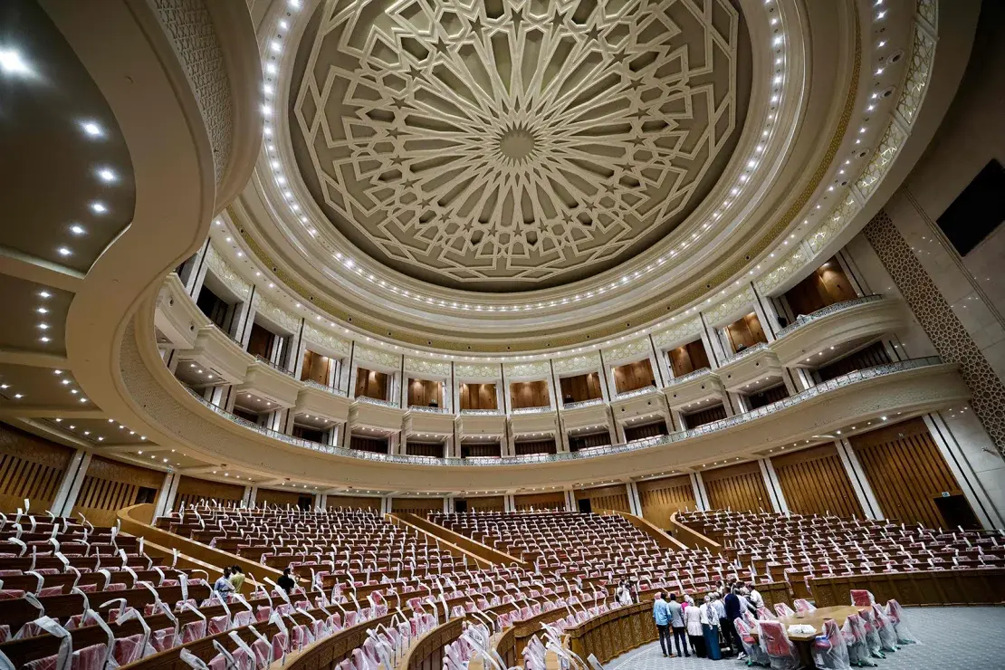 Modern Opera House in the New Administrative Capital with sleek architecture and a grand entrance