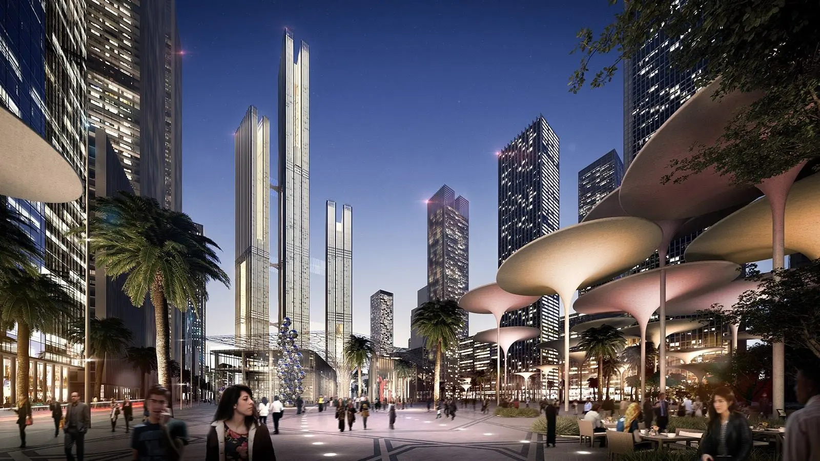 View of the New Administrative Capital showcasing modern infrastructure and vibrant community spaces